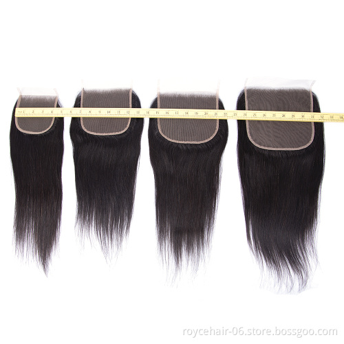 10A Grade 100% Peruvian Virgin Human Hair Body Wave Free Three Parting Transparent HD Thin Lace Front Closure